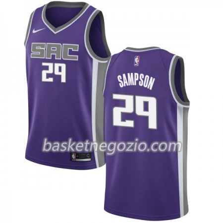 Canotte Uomo Sacramento Kings JaKarr Sampson 29 Nike 2017-18 Viola Swingman
